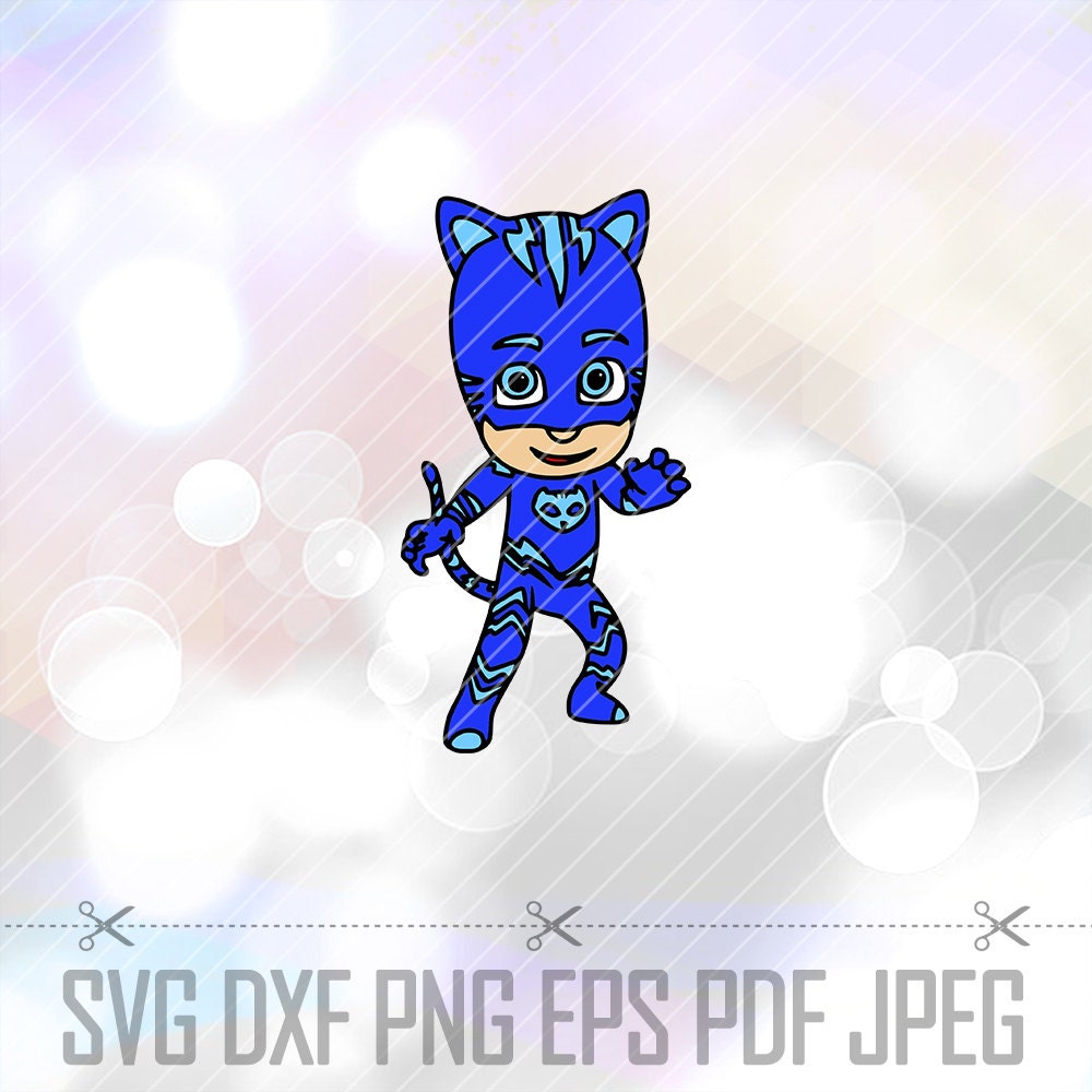 Download PJ Masks Catboy SVG DXF Eps Layered Cut Files Cricut Designs