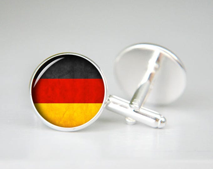 Germany Flag cufflinks, Flag of Germany cufflinks, German Flag, Flag cufflinks, Dutchland Berlin cufflinks, Germany Patriotic gift German