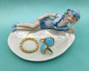 RARE dish numbered jewelry Organizer ring bearer pillow ring bearer box wedding ring box ring engagement gift wedding jewelry