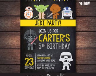 Star Wars Invitation, The force awakens invitation, Star Wars Birthday Invitation, Star Wars Birthday Party, Digital Invite, 3 options