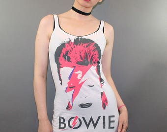 David Bowie Ziggy Stardust Tank Top Dress Band Merch