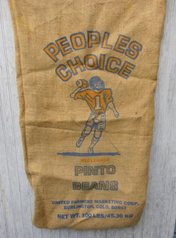 Vintage burlap bag gunny sack tow sack grain sack feed sack