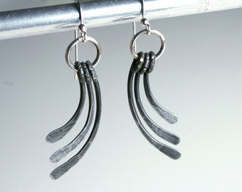 6th Anniversary Gift, Steel Earrings, Iron Jewelry, 11th anniversary gift, Hand forged Iron, Iron Anniversary, Sixth Anniversary, Iron Gifts