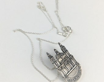 Mexico Necklace, Mexican Gift, Mexico Charm, Spoon Necklace, Spoon Jewelry, Mexico Jewelry, Vintage Mexico, Mexico Woman, Mexico Souvenir