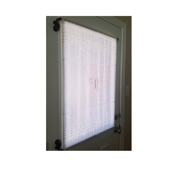 Linen Door Panel Kitchen Glass Door Curtain French Linen