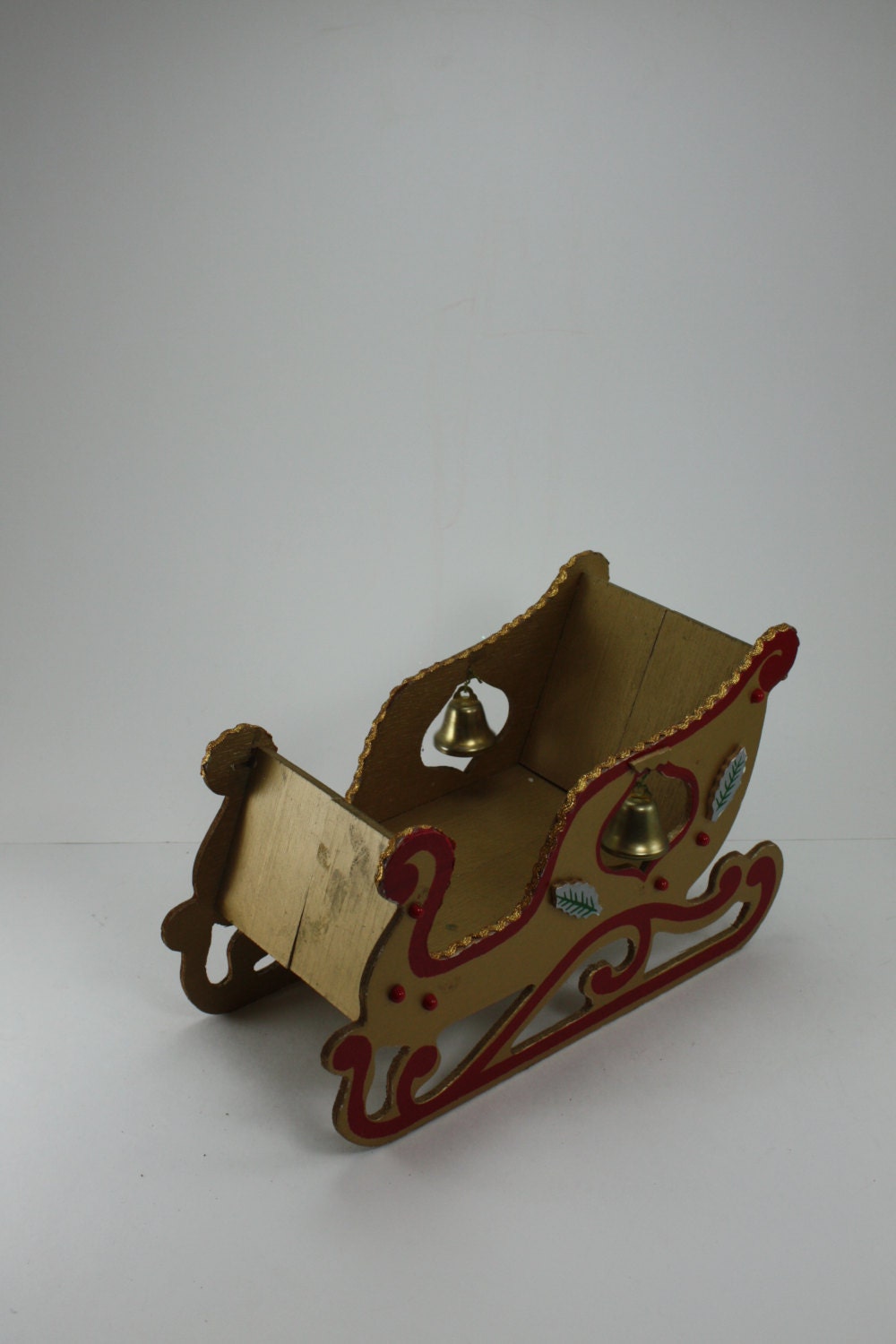 Vintage Wood Wooden Santa Sleigh Sled Fold Up Collapsible