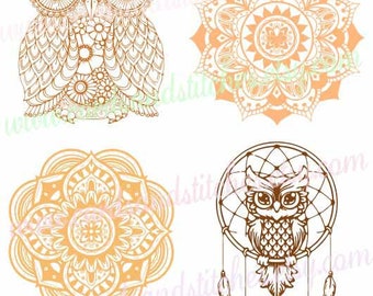 Owl SVG - Owl Mandala SVG - Mandala SVG - Digital Cutting File - Graphic Design - Cricut Cut - Instant Download - Svg, Dxf, Jpg, Eps, Png