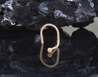 Bioflex Nose Ring, Screw, Retainer Stud, 1.5mm Disc Design. Flesh Colored. 22G 20G 18G 16G. Nose Ring Backing Included.