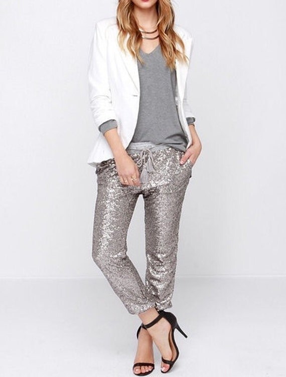 sequin jogging bottoms