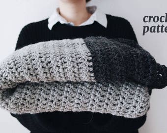 Minimal Crochet Blanket, Cozy Blanket, Minimalist Home