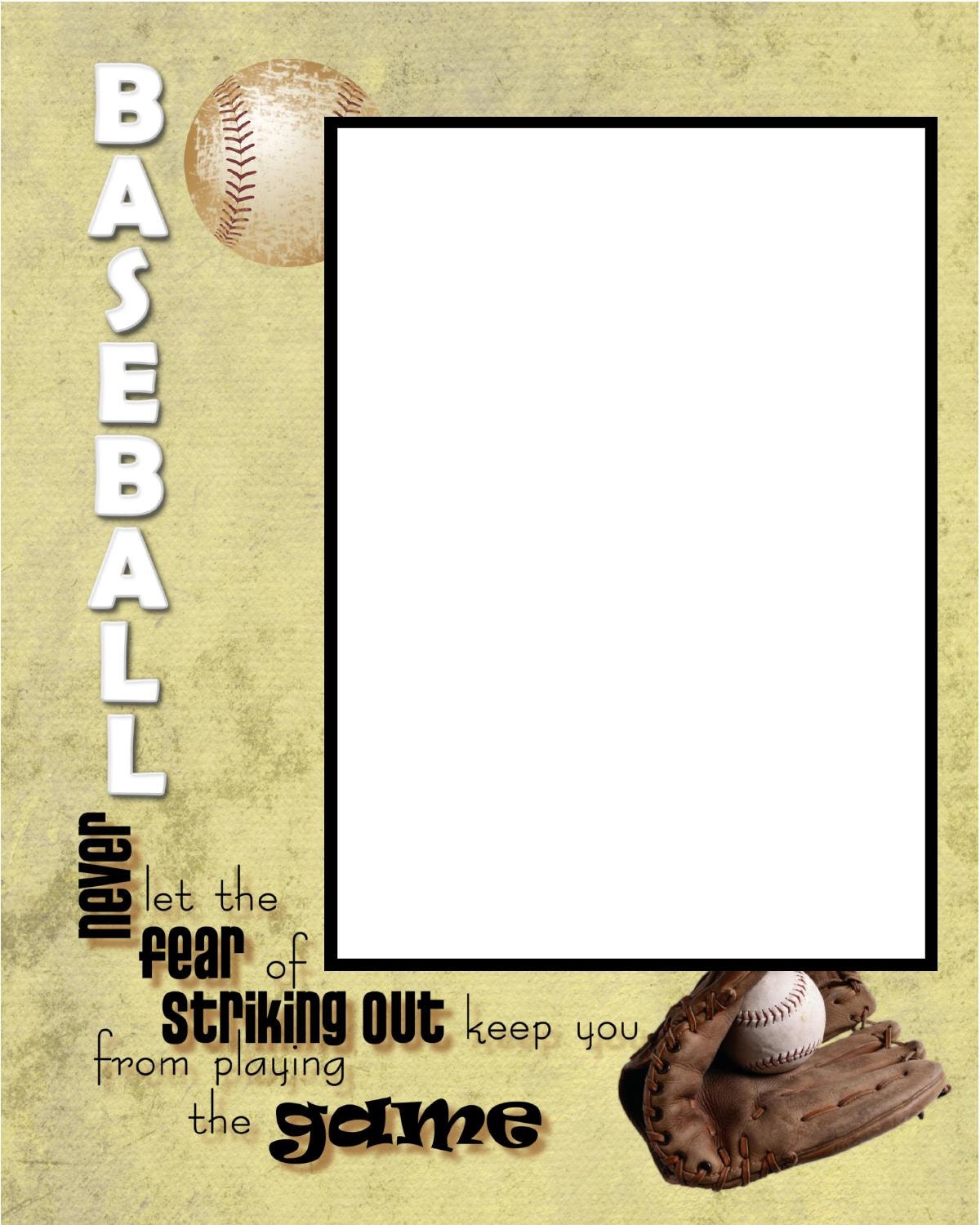 8x10 Baseball Inspired Picture Frame