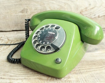 Vintage rotary phone Siemens / retro phone / circle dial rotary telephone / vintage landline phone / Old Dial Desk Phone