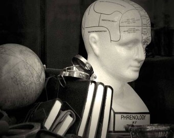 Photography, Phrenology Head print, psychology art print, psychology gift, gift for doctor, Head Photography, anatomy decor, medical art