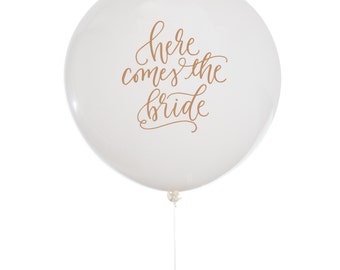 Here Comes the Bride Sign, Here Comes the Bride Banner, Ring Bearer Sign, Ring Bearer Banner, Wedding Ceremony Backdrop, Wedding Balloons