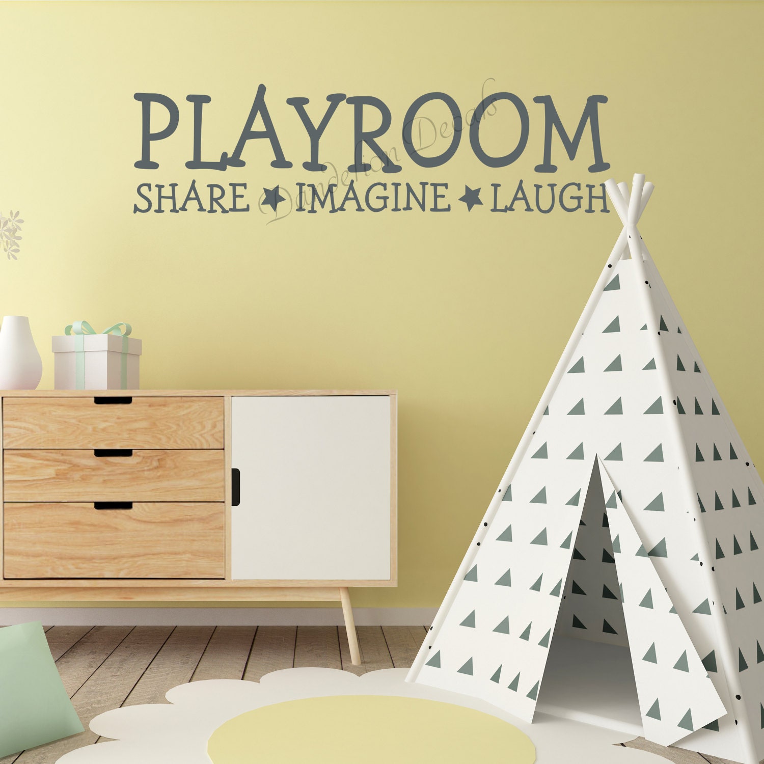 Playroom Wall Decal Share Imagine Laugh Kids Room Wall