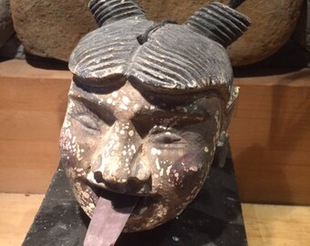 Burmese Burma Puppet Marionette wooden head Large Horsehair 6" high