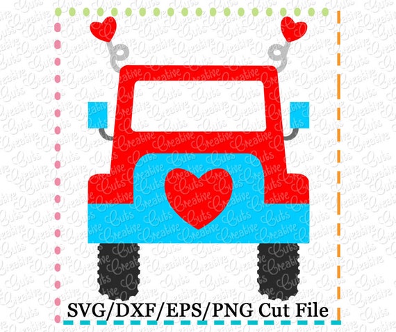 Valentine Jeep Heart SVG Cutting File valentine svg truck
