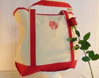 Canvas Tote Bag- Mom's Tote Bag, Add Monogram- 3 Colors Available