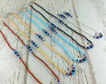 Choker necklace Layering necklace Beaded necklace Everyday necklace Minimalist necklace Black choker Beaded choker Dainty choker charm