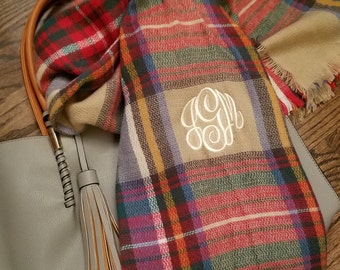 Monogrammed Blanket Scarf---SPECIAL BUY