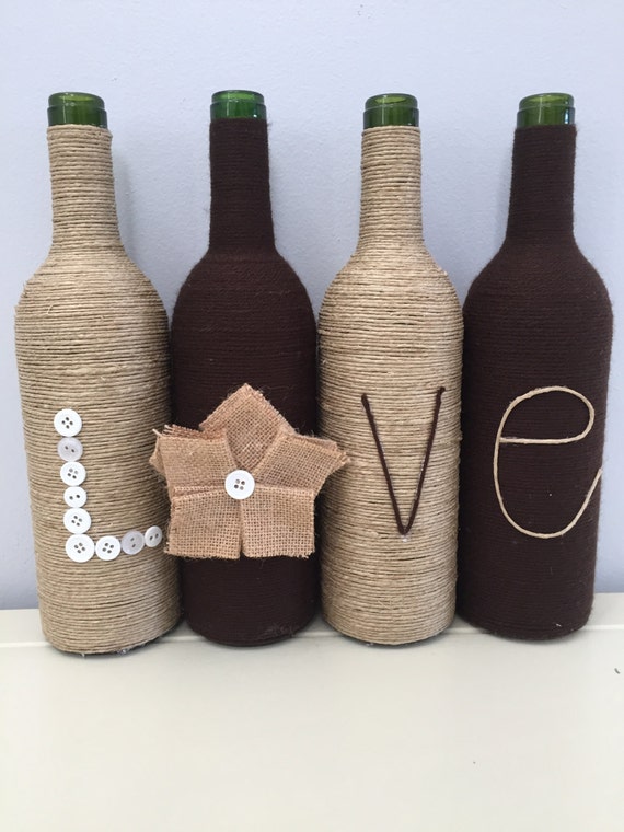 burlap wine bottle