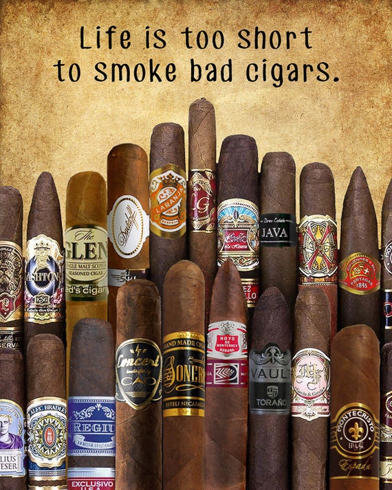 Cigar Art Cigar Poster Tobacco Print Cigar Print Man Cave