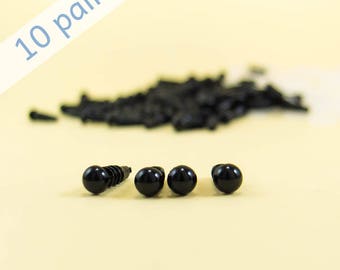 5mm Black Safety Eyes - 10 pairs