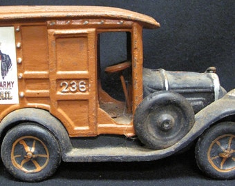 Cast Iron Mail Truck Die Cast Toy Truck US Army