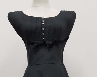 Vintage 1950s Black Dress