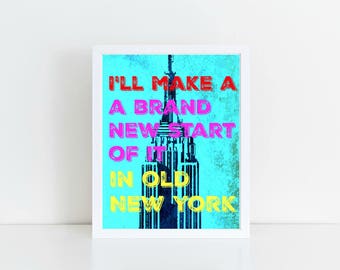 New York City Empire State Building Printable Art, instant Download