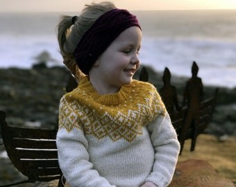 Kids Sweater, Kids wool sweater, Icelandic Sweater, Kids Fair Isle sweater, hand knit sweater, sweater for girls, Bohéme Sweater, girls gift
