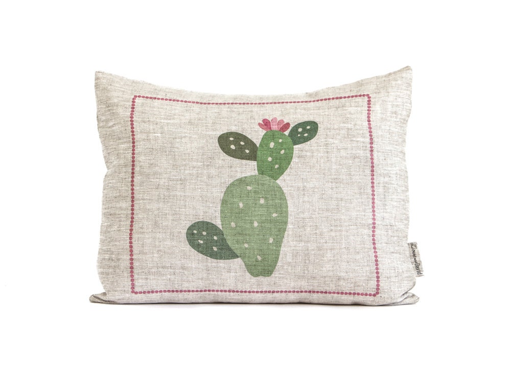 Cactus Pillow, Cactus Plant, Rustic Cactus Cushion, Gift For Her, Gifts For Mom, Spring Decor, Nature Lover