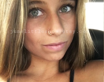 Nose Ring Hoop, silver nose hoop Nose Piercing, Tragus hoop Earring, Cartilage Earring, Helix Piercing