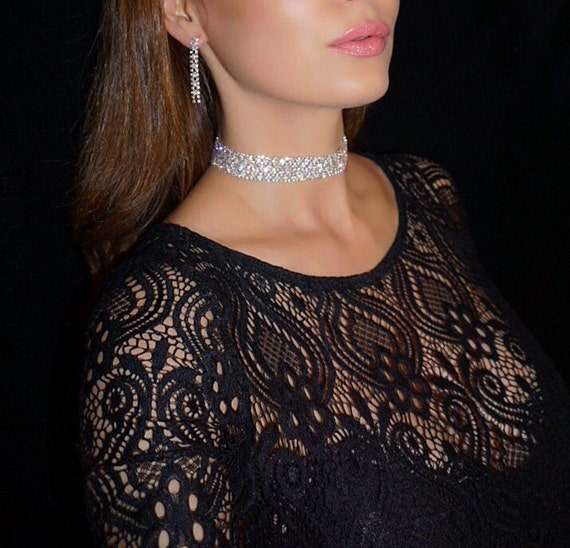 Natalia Choker. Gorgeous Choker Necklace with Sparkly Glass Cryst
