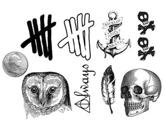 harry potter tattoo etsy harry potter tattoo etsy