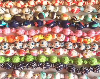 CLEARANCE Fabric Teething Necklace, Fabric Nursing Necklace, Breastfeeding Necklace, Wood Teething Necklace, Ready To Ship! YOU PICK!