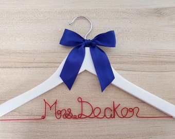 Custom Bridal Hanger Personalized Wedding Hanger, bridesmaid gifts, name hanger, brides hanger bride gift,bride hanger for wedding dress