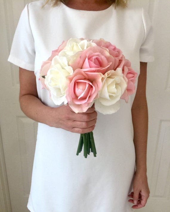 Cream Real Touch Rose Bouquet Blush Real Touch Bouquet Pink