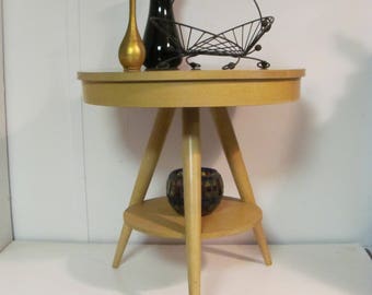 Fine Mid Century Modern Tripod Center Table By Mersman
