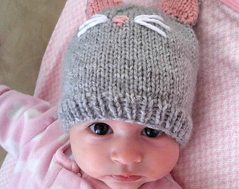 Baby, Child, Toddler Pussycat hat, Handmade, all colors available