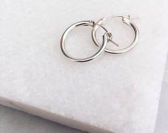 Silver Hoop Earrings, Dainty Silver Earrings, Sterling silver Hoop Earrings, Silver Earrings, Boho Earrings, Minimalist Hoop Earrings