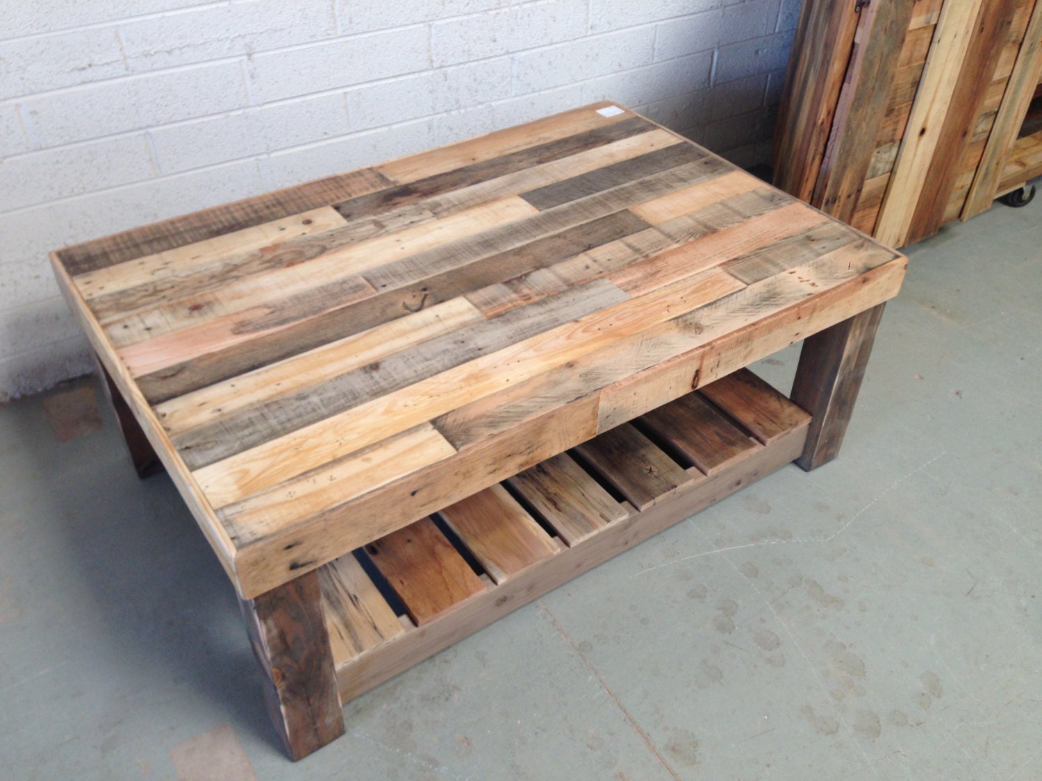 Reclaimed Recycled Wood Coffee Table Rustic Vintage Modern   Il Fullxfull.1092562192 Eq8h 