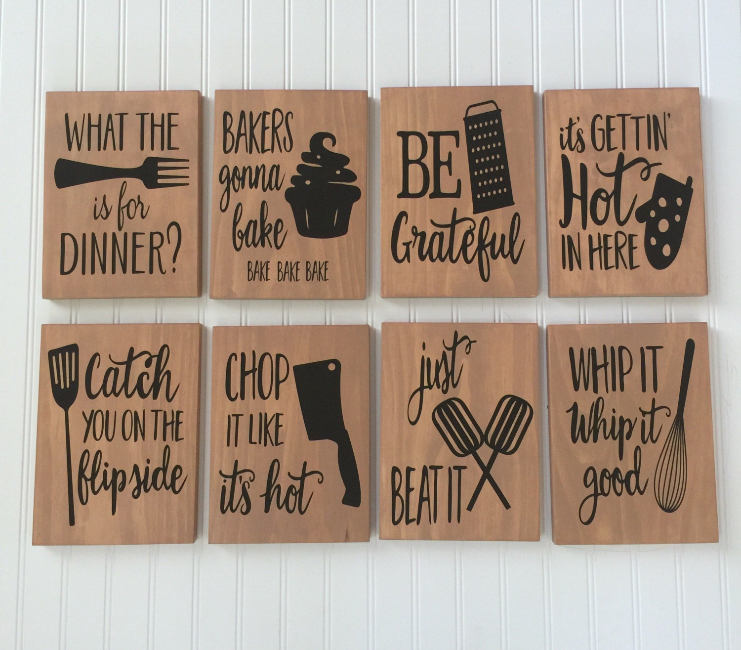 Kitchen Decor Set of 3 Funny Kitchen Signs Rustic Kitchen