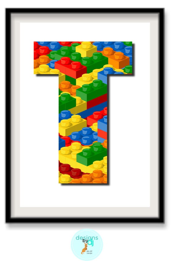 instant download lego letter t monogram by kangarookidsdesigns