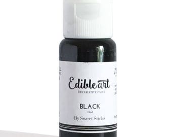 FAST SHIPPING!! Black Edible Art Paint, Edible Food Color, Black Food Color, Edible Water Color