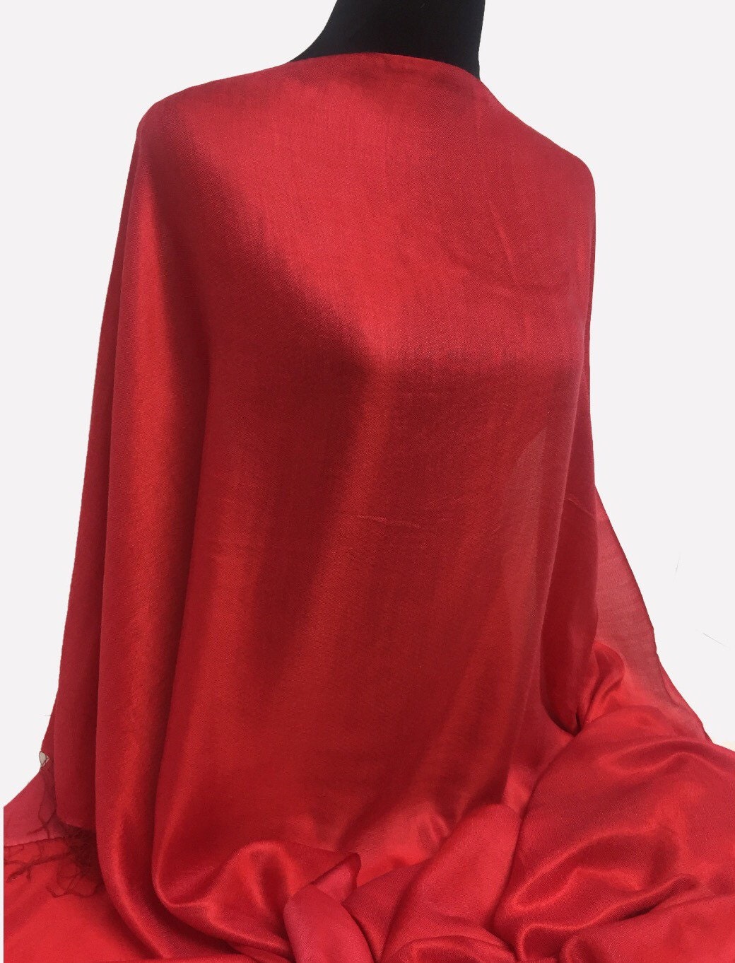 Red100 SilkPremium QualityShawlPashminaShawl