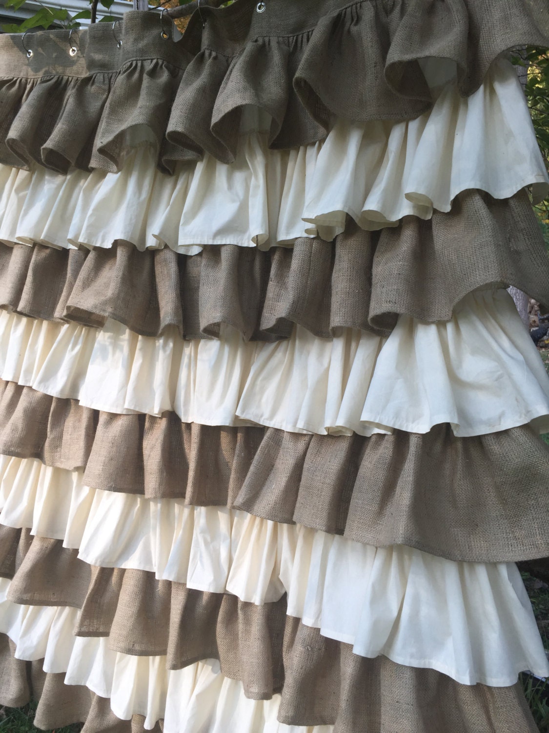 Burlap Shower Curtain