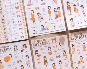 Cute stickers 'paper doll' | Cute Stationery