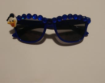Donald Duck Disney Kid Child Toddler baby sunglasses uv400 navy blue sparkle boy girl spring summer disneybound costume character gift fun