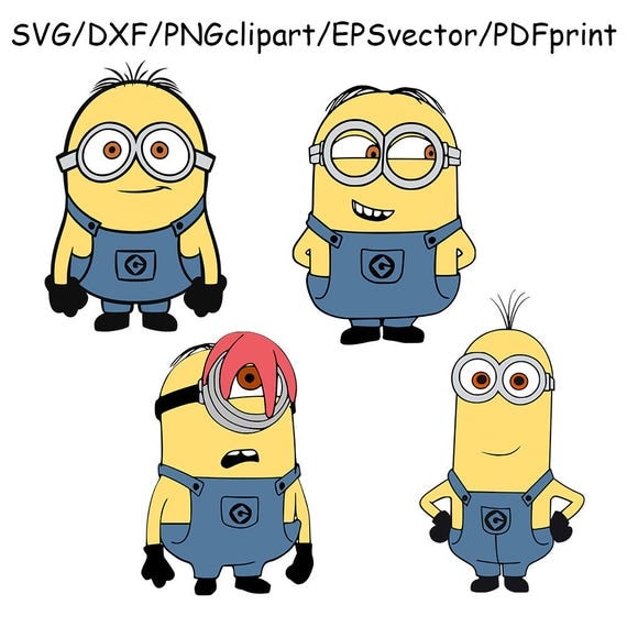 Download Minions SVG Minions Cut File Minions DXF Clipart Vector